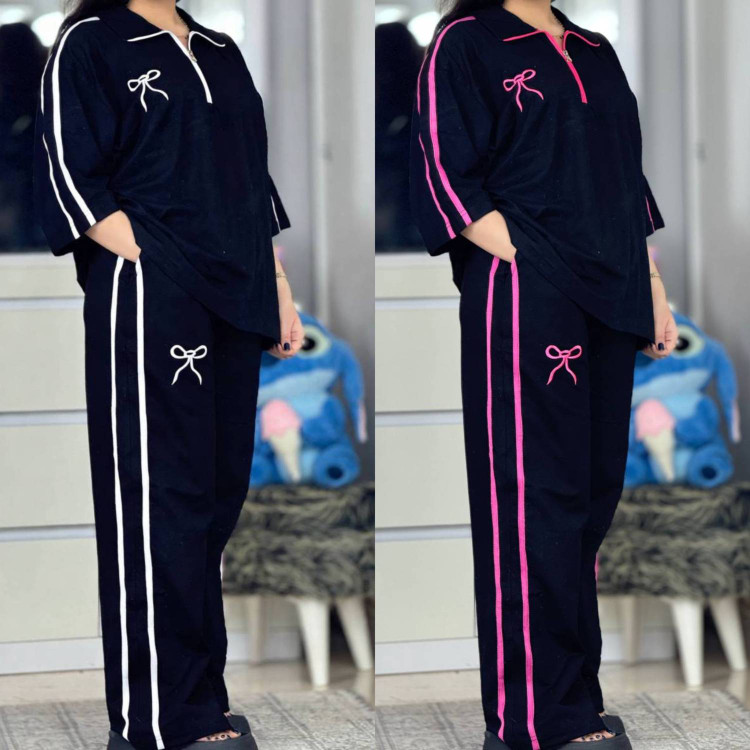 ست تیشرت ث شلوار زنانه طرح پاپیون